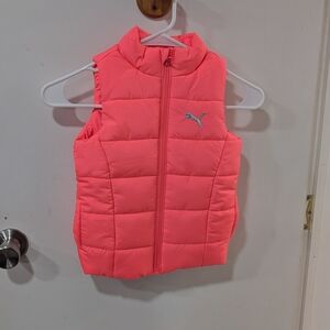 Puma Kids Puffer Vest in Bright Pink